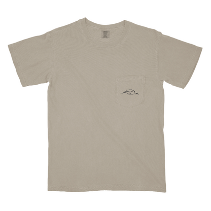 Vintage Wood Duck Logo Design with Pocket in Khaki