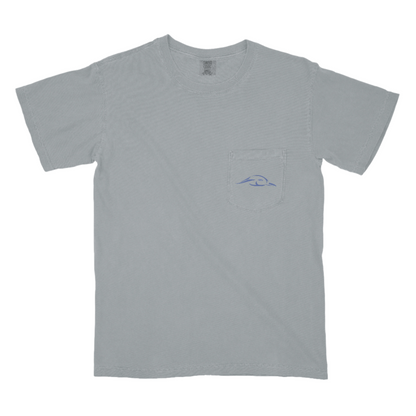 Stars and Stripes Tee - Grey with Pocket