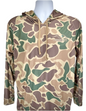 Green and Brown OSC Lightweight Performance Shirt with Hood and Flat Draw String