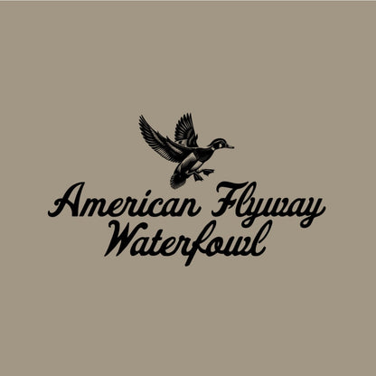 Vintage Wood Duck Logo Design with Pocket in Khaki