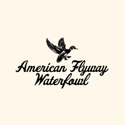 Vintage Wood Duck Logo Design in Ivory