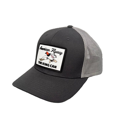 The King Can Canvasback PVC Patch Hat in Grey and Light Grey Mesh Back 112