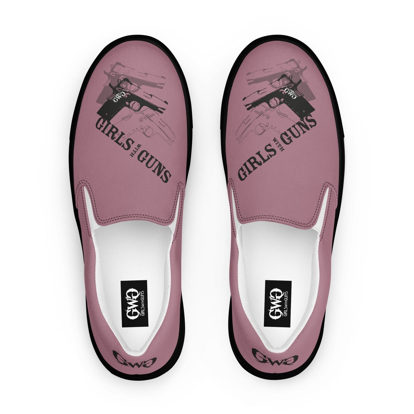 Pistol Trio Women's Mauve Canvas Slip-On Shoes