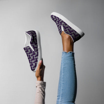 Purple Haze Pistol Palooza Women’s Canvas Slip-On Shoes
